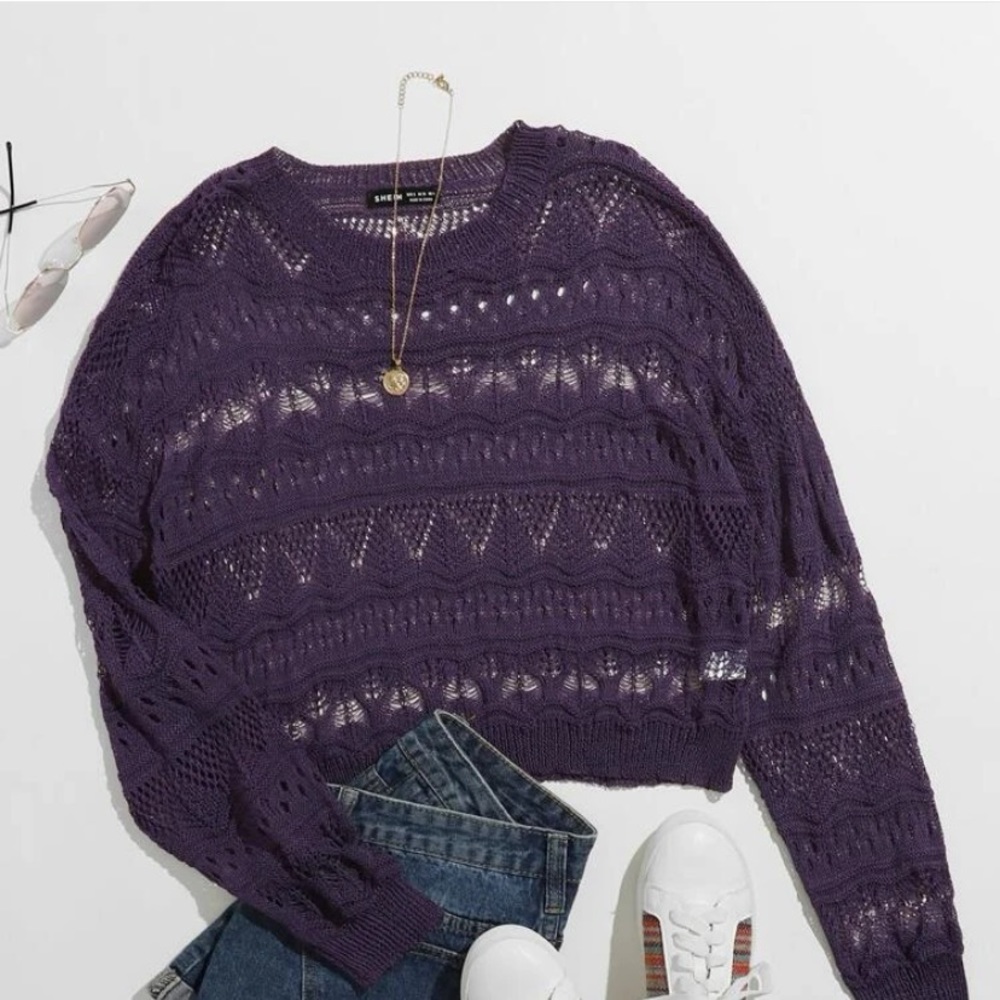 purple sweater